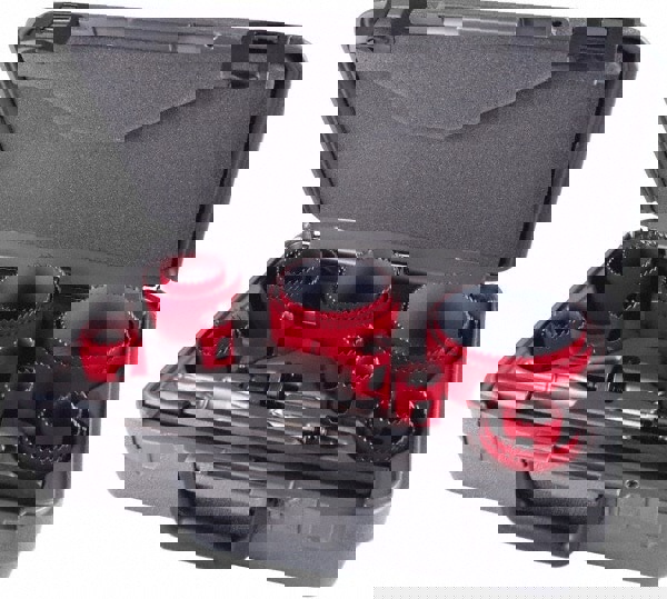 Industrial Hole Saw Kit: 19 Pc, 3/4 to 4-1/2